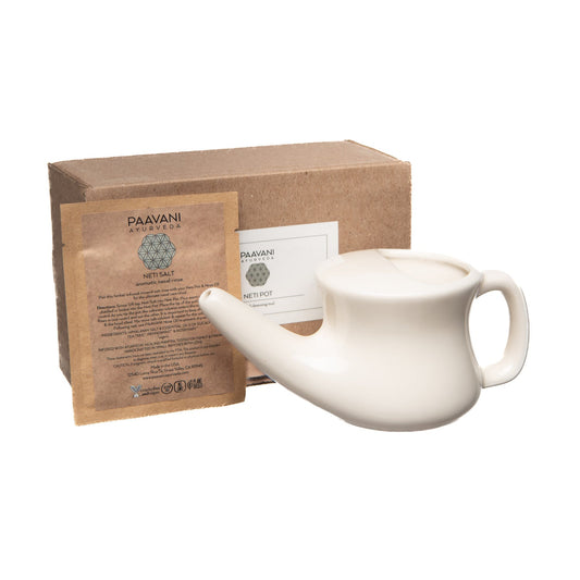 Ceramic Neti Pot | Ayurvedic Nasal Cleansing Tool for Sinus Health