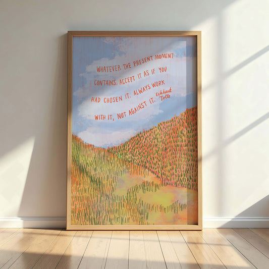 Eckhart Tolle Motivational Quote Print