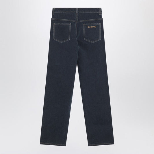 Miu Miu Blue Denim Pants Women