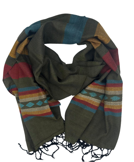 Primary Adjacent Woven Scarf