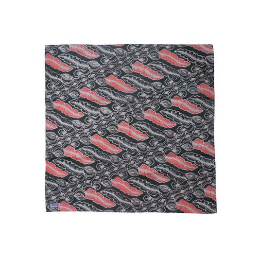 Hand Dyed Batik Cloth Napkin Set of Four - Summer Night