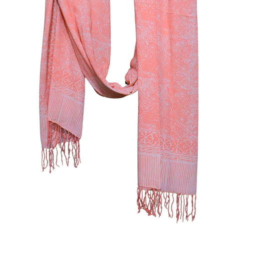 Handmade Batik Scarf - Soft Cotton - Golden Iris