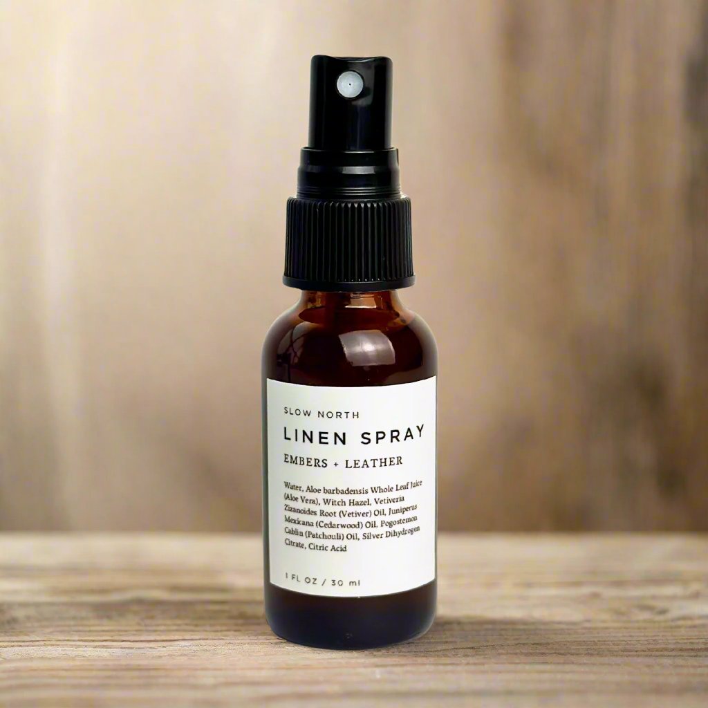 Mini Linen Spray - Embers + Leather