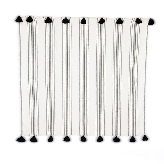 Miska Collection - Handloomed Alpaca - Ink & Ivory Pinstripe