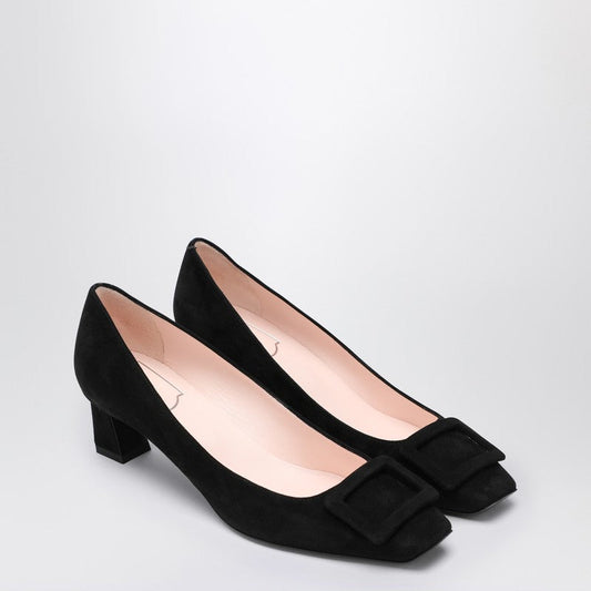 Roger Vivier Belle Vivier Black Suede Decolletes Women