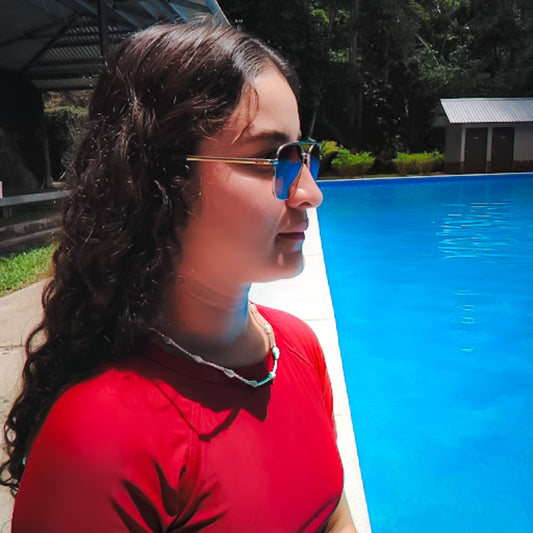 Sandcastle Necklace Pearlescent Seed Beads and Mini Conch Shells with Gold Spacer Beads, Beach Collection