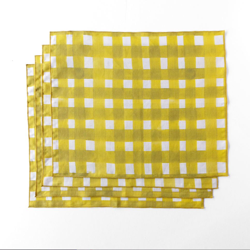 Yellow Cross Hatch Placemat