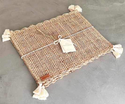 S/4 Rectangular Placemat with Tassels