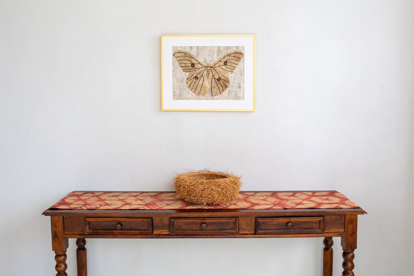 Wild Silk Moth Wall Art - Natural