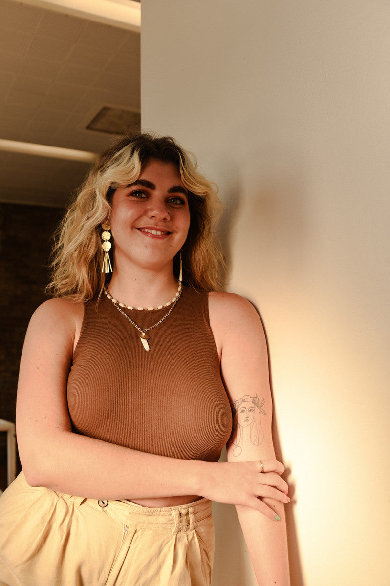 White Lotus Beaded Necklace