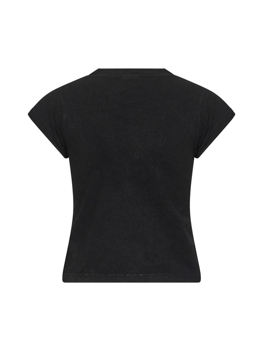 Balenciaga Women Black Shrunk City Of Angels T-Shirt