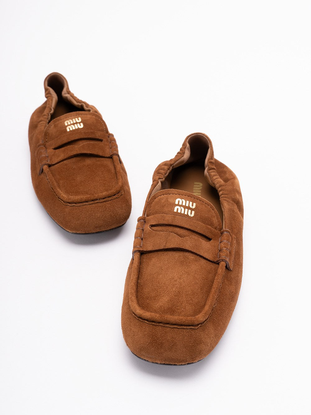 Miu Miu Women Ruches Nappa Leather Loafers