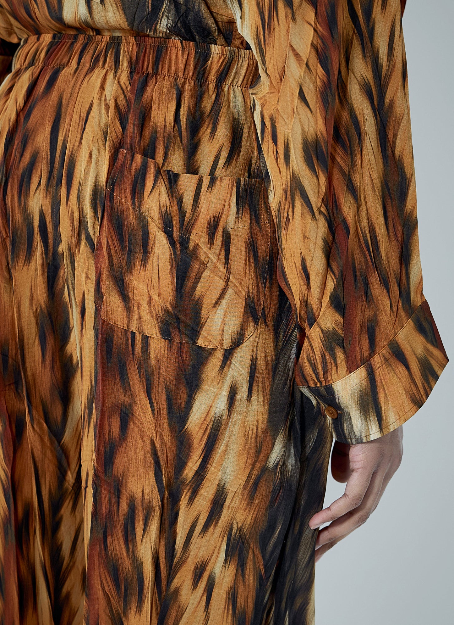 Balenciaga Women Ai Croc Silk Pants