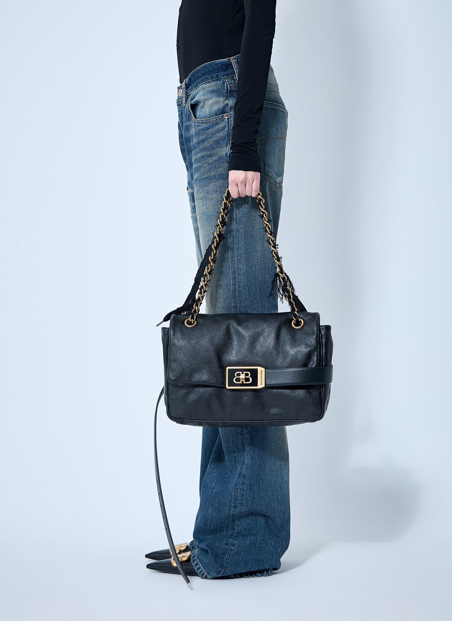 Balenciaga Women Modu Flap Shoulder Bag