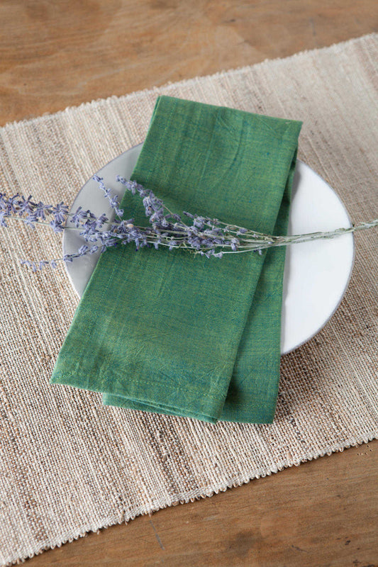 FRINGED BISCOTTI Placemats. Set of 4. Banana Stem Fiber – Handwoven – Fair Trade – Artisan Made