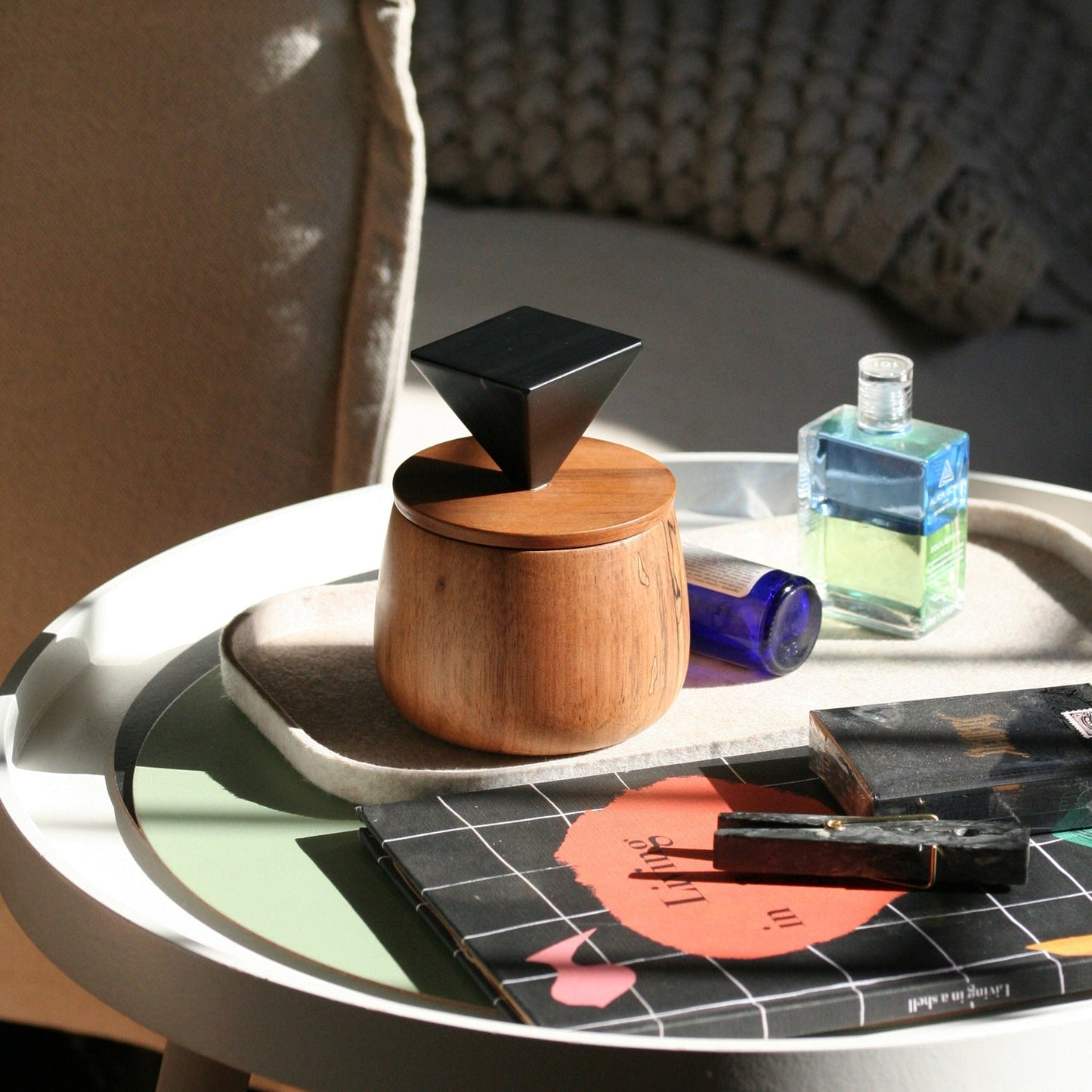 Black Onyx round jewel box