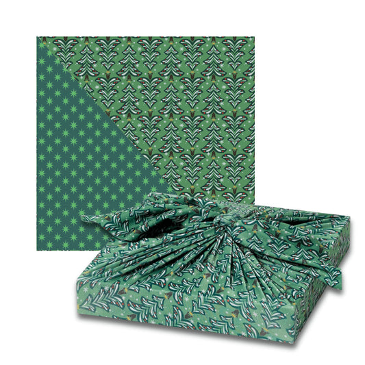 Assorted Set of 9 Reusable Cloth Furoshiki Gift Wrap | Holiday Collection