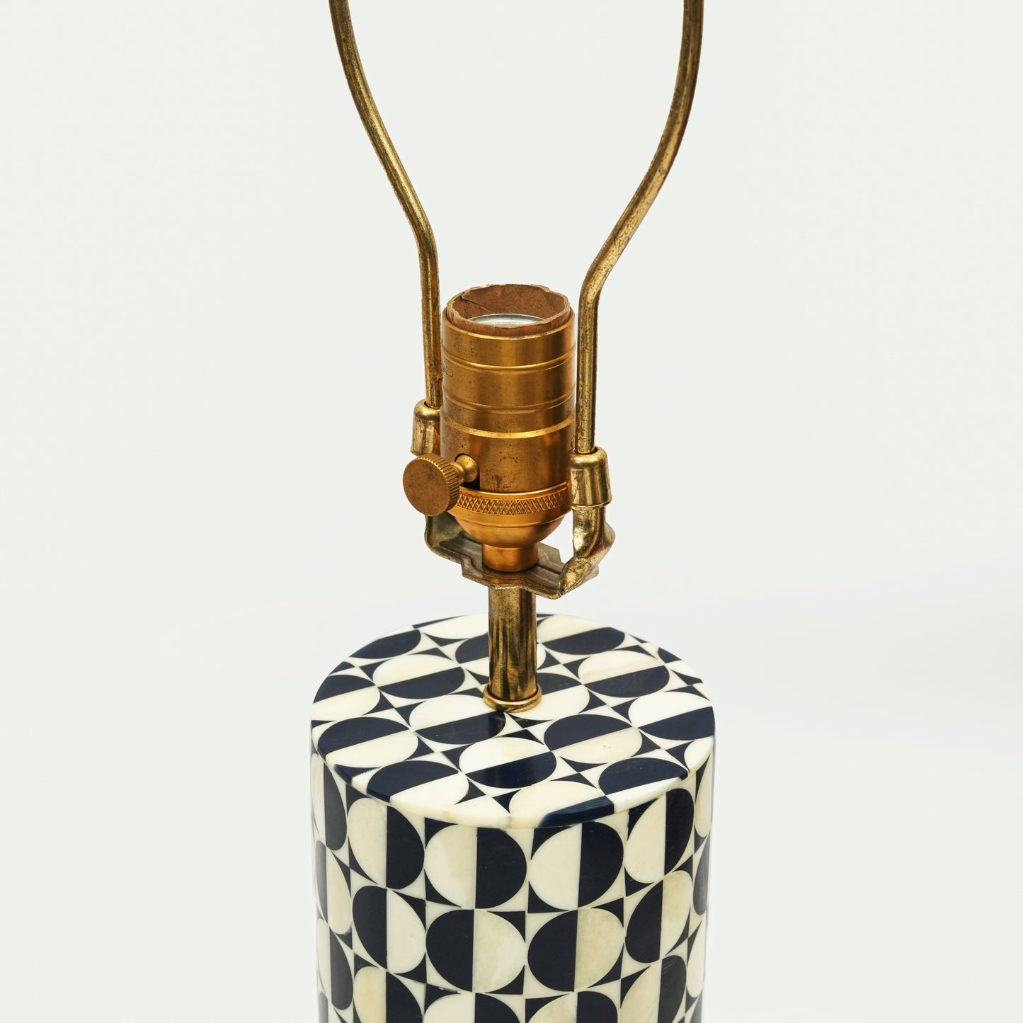 Geo Inlay Blue Table Lamp
