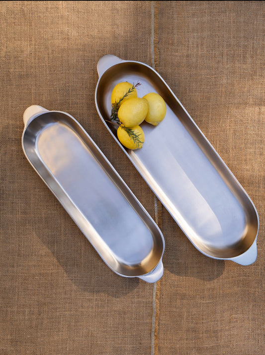 Stinson Nickel Long Trays - Set of 2