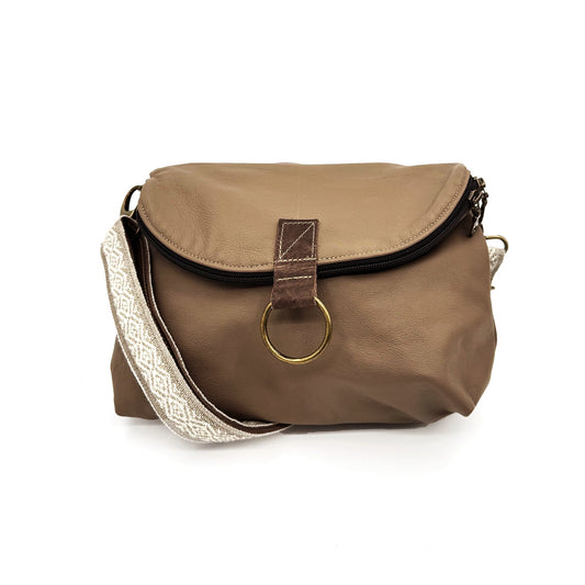 Relaxed Crossbody Backpack in Wheat