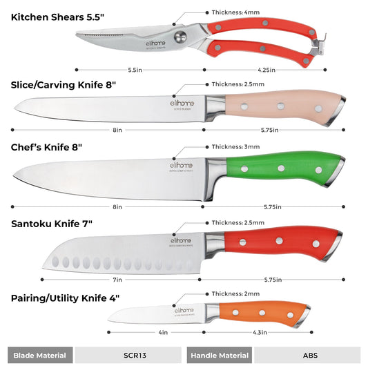 5 Piece Professional Kitchen Knife Set