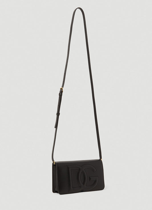 Dolce & Gabbana Women Logo Leather Phone Bag