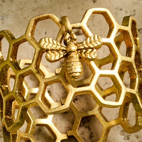 Bee Charmed Honeycomb Ring