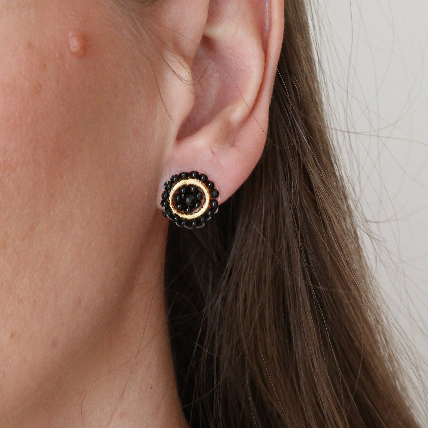 Black Circle Stud