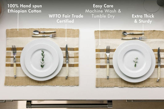 Gonder Handwoven Ethiopian Cotton Placemat