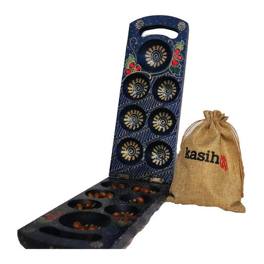 Mancala Wood Dakon Folding Congklak Board Game Games, DKN009