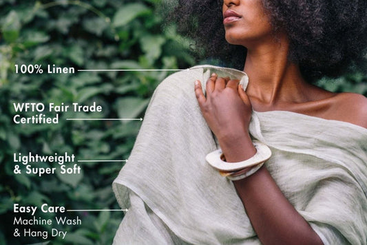 Mariam Handwoven Linen Scarf