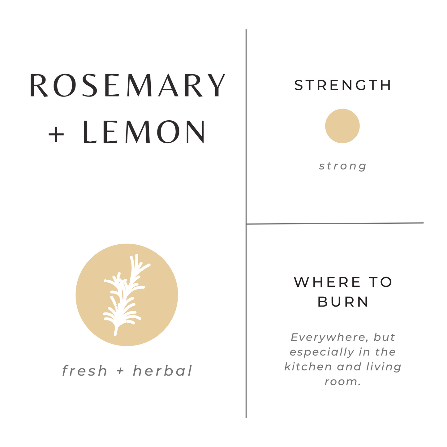 Rosemary + Lemon - Signature Candle