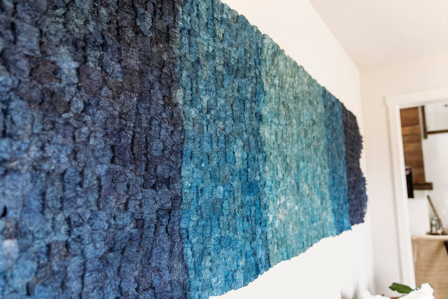 Wild Silk Color Field Wall Hanging - Indigo