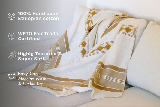 Weyra Handwoven Ethiopian Cotton Beach Towel