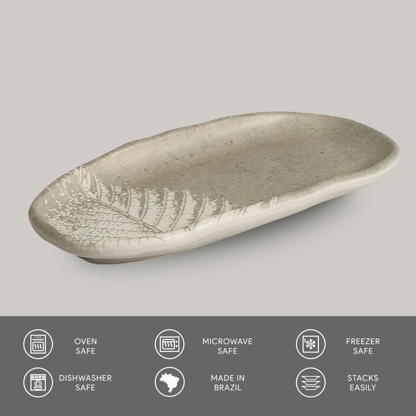 Shallow Organic Oval Platter Mini Set of 4