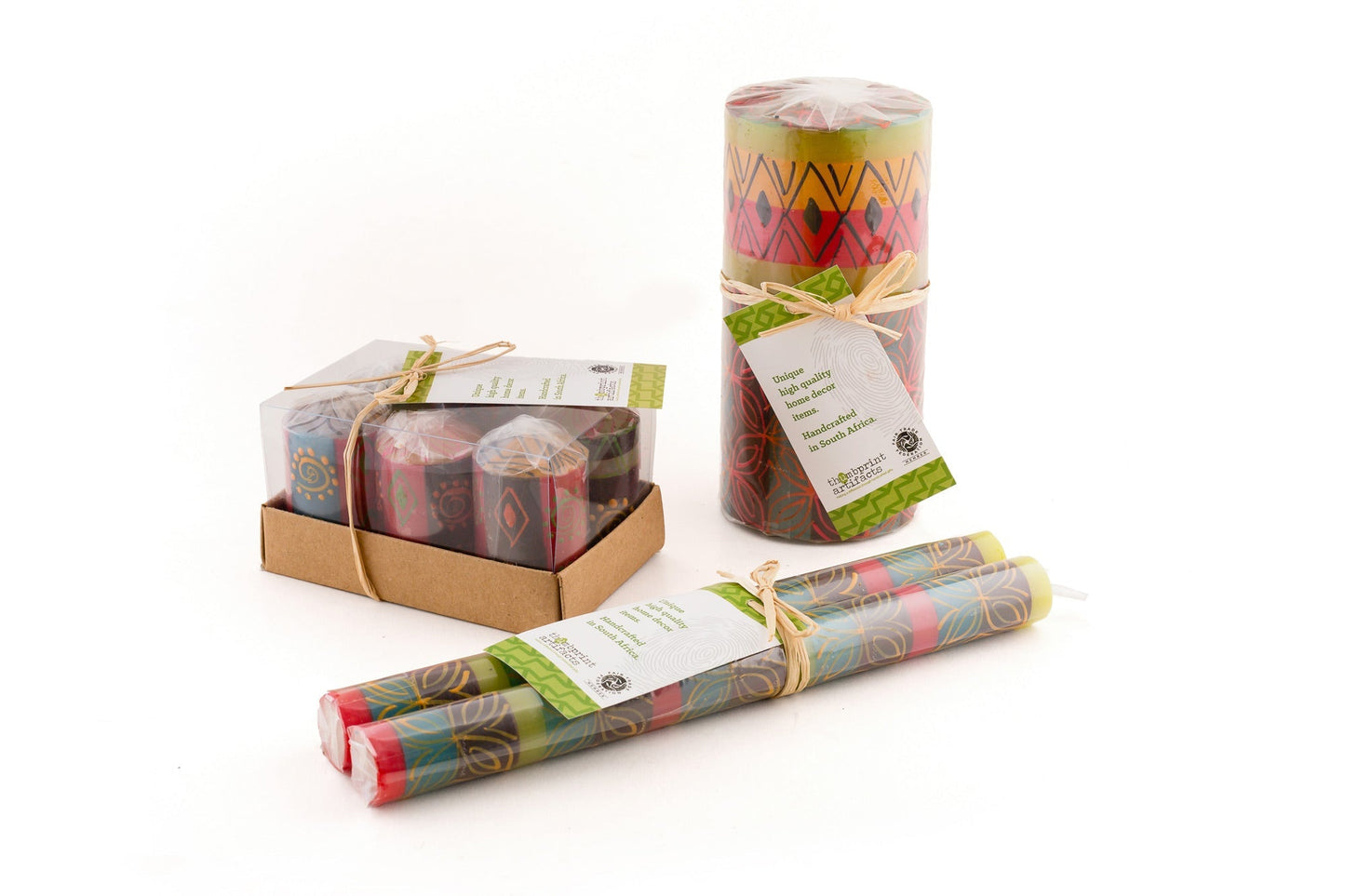 Desert Rose Painted Candles