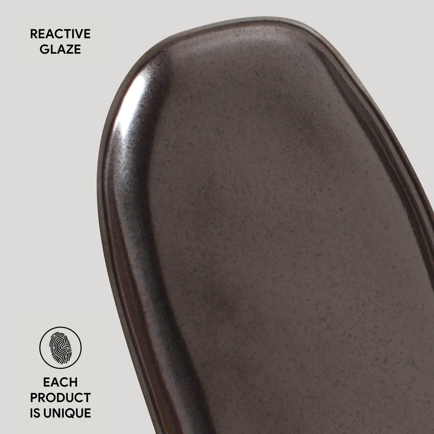 Shallow Organic Oval Platter Small Set of 4