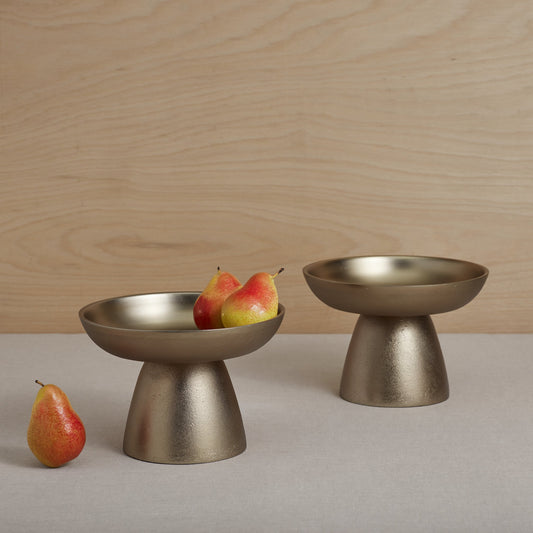 Stinson Antique Brass Small Pedestals - Set of 2