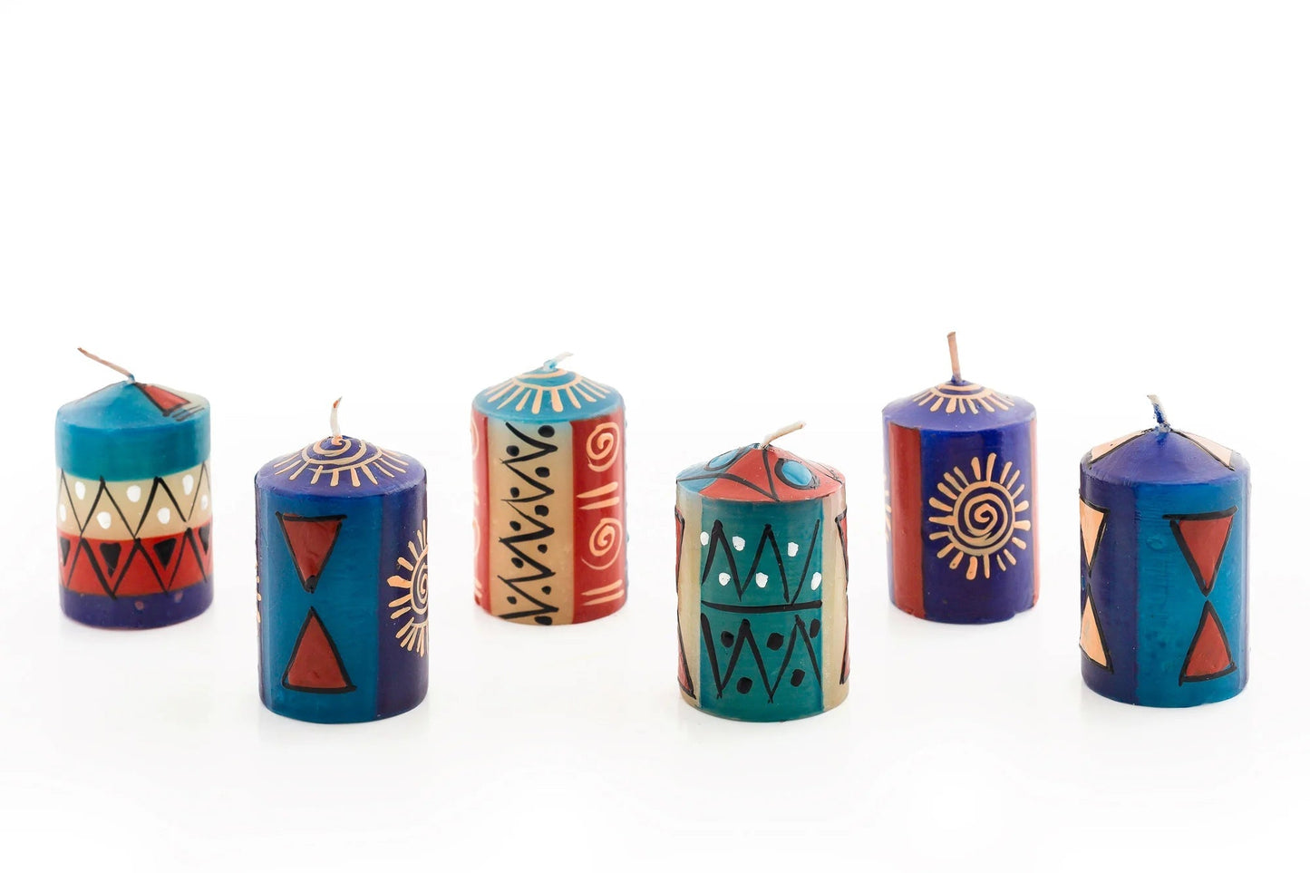 African Sky Painted Candles