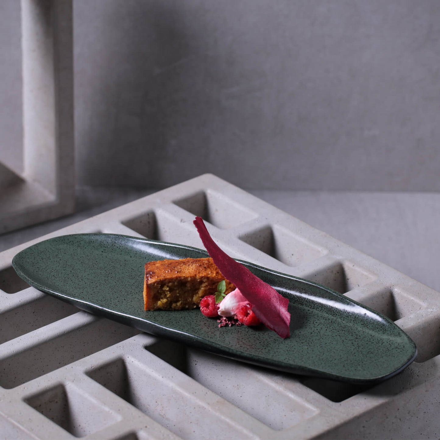 Shallow Organic Oval Platter Large Set of 4