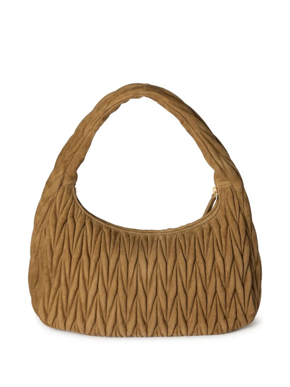 Miu Miu Women Wander Extra-Large Matelassé Suede Bag