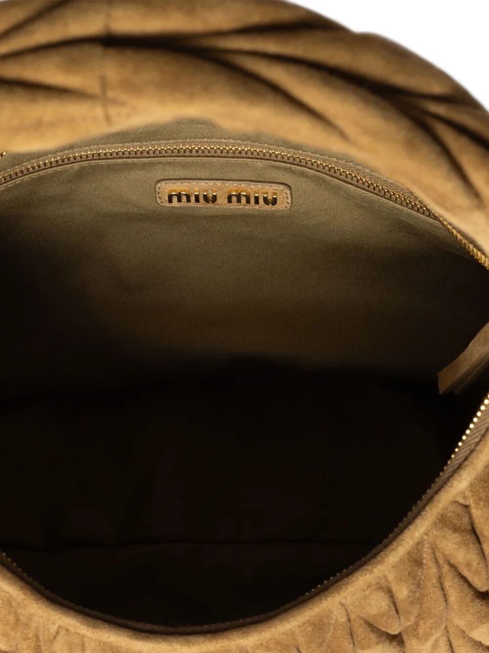 Miu Miu Women Wander Extra-Large Matelassé Suede Bag