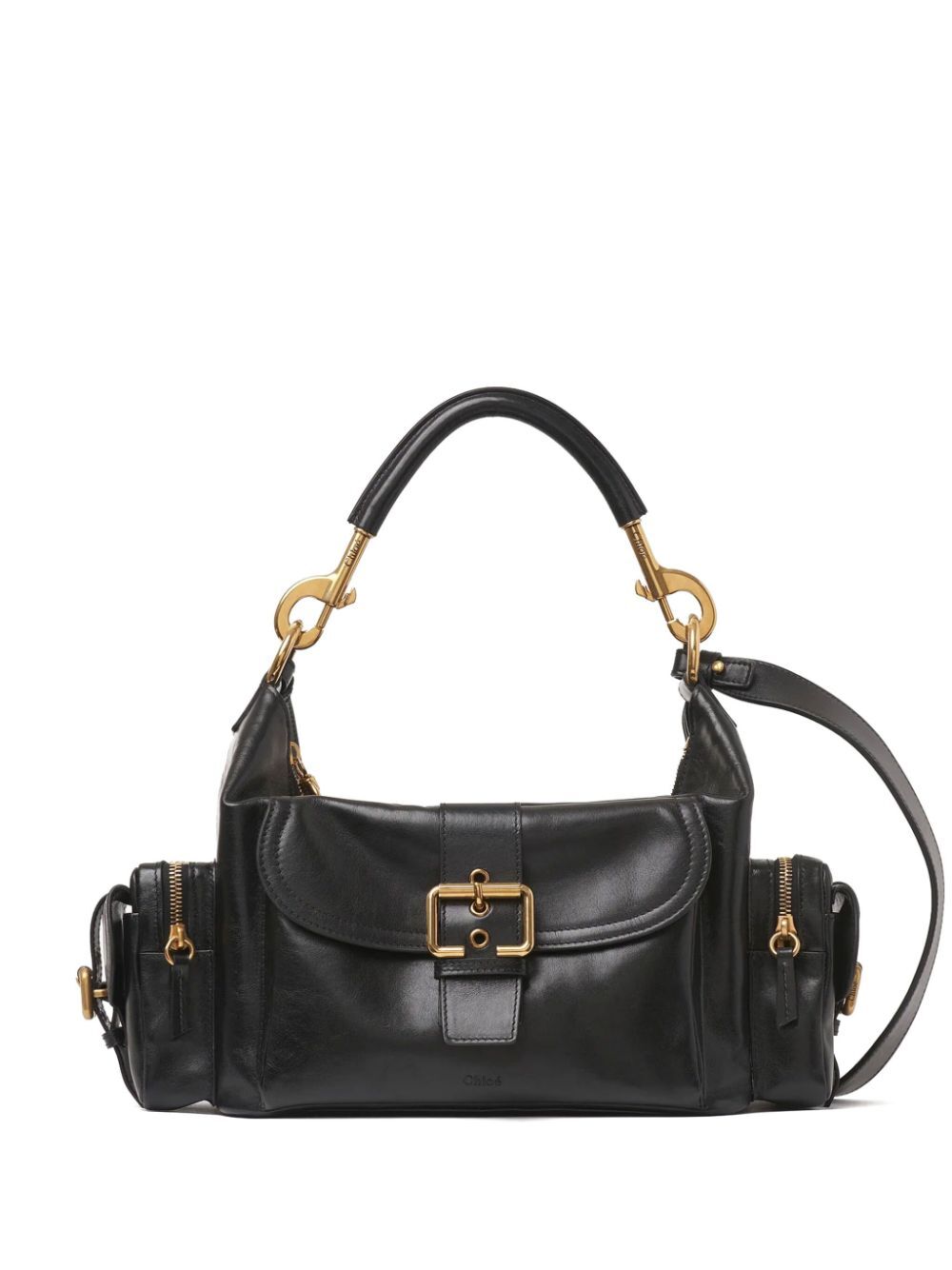 Chloe Women Shiny Leather Camera Bag