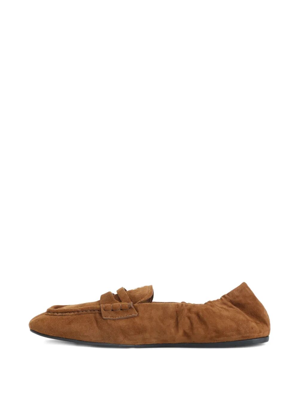 Miu Miu Women Ruches Suede Loafers