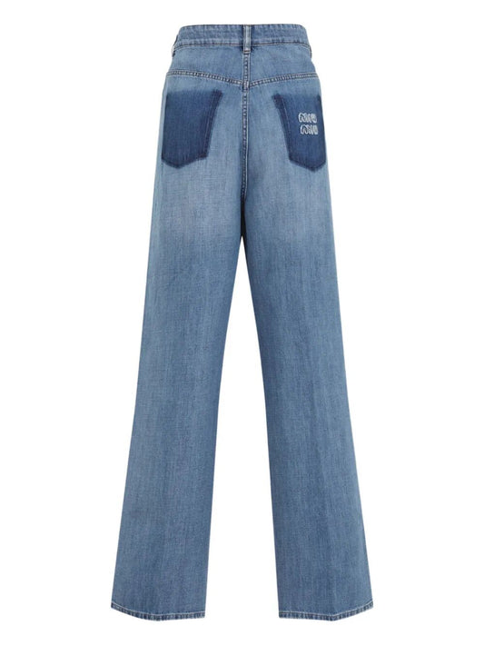 Miu Miu Women Logo-Appliqué Jeans