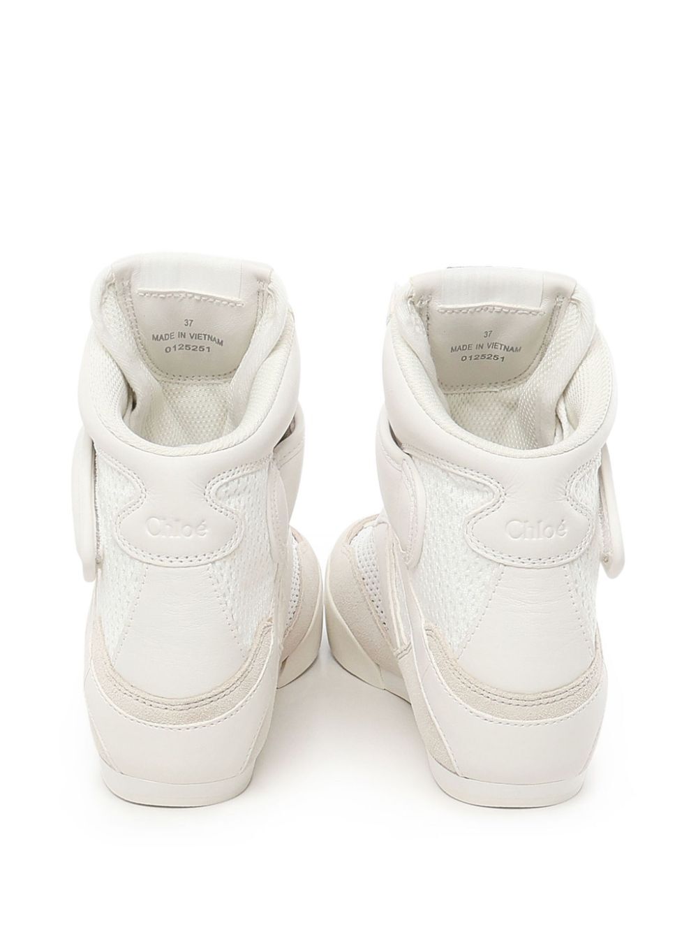 Chloe Women Mesh And Suede Kick High-Top Sneakers