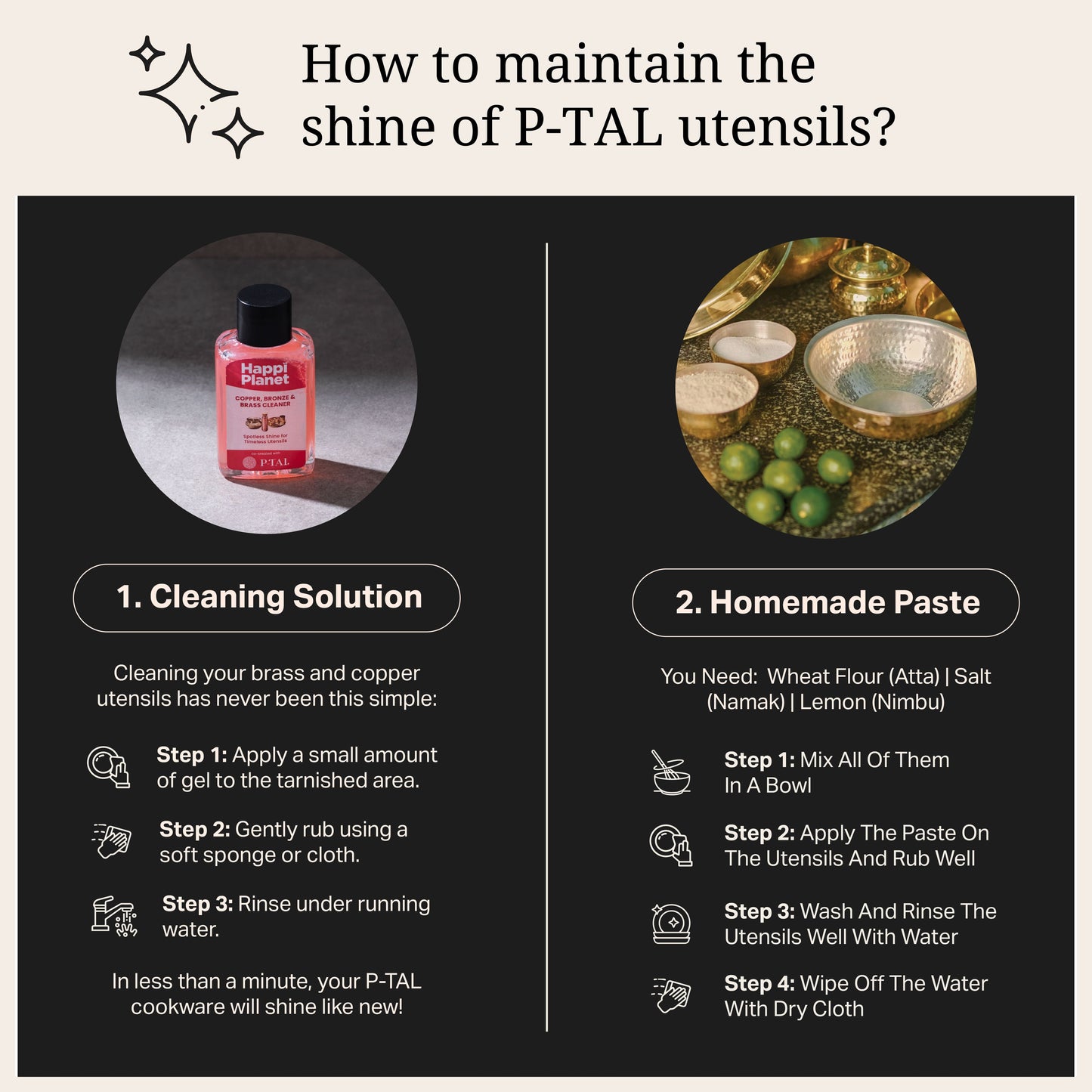 Brass Saucepan with insulated handle