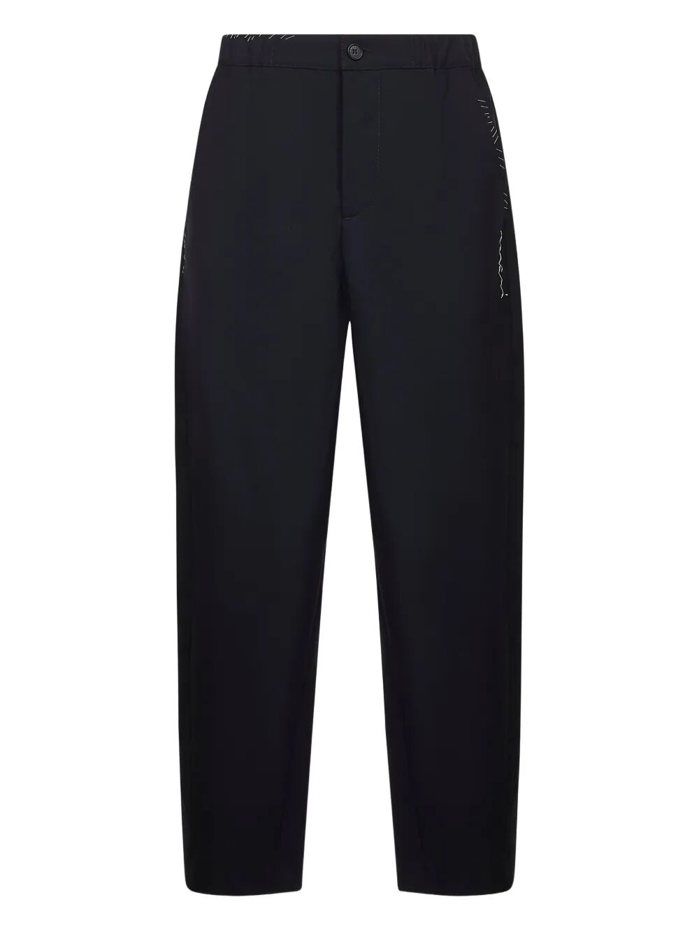Marni Women Embroidered Pocket Wool Trousers