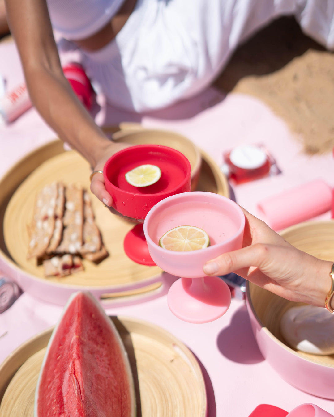 Cherry + Blush | Mecc | Silicone Unbreakable Cocktail Glasses