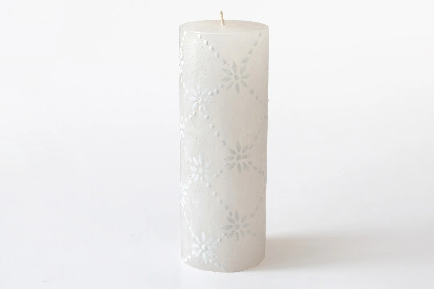 White on White Painted Candles